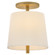 Clive LED Semi-Flush Mount in Heritage Brass (13|48533HB)