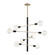Astrid Eight Light Chandelier in Aged Brass (428|H178808-AGB/BK)