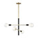 Astrid Four Light Chandelier in Aged Brass (428|H178804-AGB/BK)