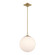 Orly One Light Pendant in Aged Brass (60|ORY-1007-AG-WH)