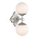Orly Two Light Wall Sconce in Polished Nickel (60|ORY-1002-PN-WH)