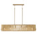 Archer Six Light Island Pendant in Blonde Wood and Matte Brass (65|844661BWB)