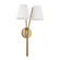 Cami Two Light Wall Sconce in Aged Brass and White (65|660621AW)
