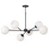 Atlas Six Light Chandelier in Matte Black (65|461561MB-665)