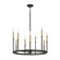 Davis Nine Light Chandelier in Espresso and Brass (65|458381ER)