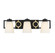 Russo Three Light Bathroom Vanity in Matte Black w/ Warm Brass (51|L8-4450-3-143)