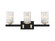 Keene Three Light Bathroom Vanity in Matte Black w/ Warm Brass (51|L8-3601-3-143)