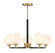 Dresden Five Light Chandelier in Matte Black w/ Warm Brass (51|L1-9605-5-143)