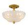Whitecap Three Light Semi-Flush Mount in Brushed Gold (10|WHP1712BRG)