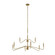 Pilar Nine Light Chandelier in Brushed Gold (54|P400474-191)