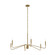 Pilar Six Light Chandelier in Brushed Gold (54|P400472-191)