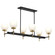 Rigsby Six Light Linear Chandelier in Matte Black and Brushed Gold (54|P400471-319)