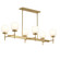 Rigsby Six Light Linear Chandelier in Brushed Gold (54|P400471-191)