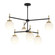 Rigsby Six Light Chandelier in Matte Black and Brushed Gold (54|P400470-319)