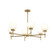 Rigsby Six Light Chandelier in Brushed Gold (54|P400469-191)
