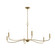 Ilia Six Light Chandelier in Brushed Gold (54|P400464-191)