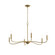 Ilia Six Light Chandelier in Brushed Gold (54|P400463-191)