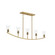 Jheni Five Light Linear Chandelier in Brushed Gold (54|P400456-191)