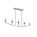 Jheni Five Light Linear Chandelier in Brushed Nickel (54|P400456-009)