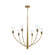 Jheni Six Light Chandelier in Brushed Gold (54|P400454-191)
