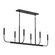Reines Six Light Linear Chandelier in Matte Black (54|P400450-31M)