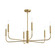 Reines Six Light Chandelier in Brushed Gold (54|P400448-191)