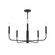 Reines Five Light Chandelier in Matte Black (54|P400446-31M)