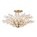 Sorra Six Light Semi-Flush Mount in Painted Legacy Brass (29|N3406-870)