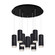 Cameo LED Pendant in Black (347|MP401431BK-09)