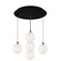 Bolla LED Pendant in Black/Opal Glass (347|MP3106BKOP-05)