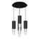 Bordeaux LED Pendant in Matte Black/Clear Ribbed Glass (452|MP502204MBCR-05)