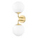 Stella Two Light Wall Sconce in Aged Brass (428|H105102-AGB)