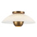 Umbra One Light Semi-Flush Mount in Opal Glass/Vintage Brass (347|SF11914-OP/VB)