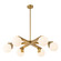 Briar Six Light Chandelier in Brushed Gold (347|CH11537-BG)