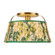 Scout One Light Semi-Flush Mount in Brushed Gold/Green Linen (452|SF675213BGGL)