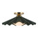 Furrow One Light Semi-Flush Mount in Pine Green (452|SF354016PGN)