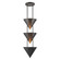 Versus Three Light Pendant in Aged Steel (452|PD341328STA)
