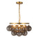 Faye Three Light Chandelier in Brushed Gold/Smoked Glass (452|CH654318BGSM)