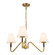 Sloan Three Light Chandelier in Brushed Gold/White Linen (452|CH445330BGWL)