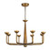 Spade LED Chandelier in Vintage Brass (452|CH313830VB)