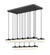 Renaud LED Linear Chandelier in Matte Black (224|827P6-17L-MB-LED)