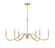 Toussant Six Light Chandelier in Modern Gold (224|6103-45MGLD)