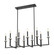 Gaultier Ten Light Linear Chandelier in Matte Black + Modern Gold (224|6100-10L-MB)