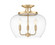 Joliet Three Light Semi Flush Mount in Burnished Brass (224|473SF-BBR)
