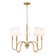 Jisele Five Light Chandelier in Rubbed Brass (224|4505-5RB)