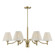 Rosa Six Light Chandelier in Noble Brass (51|1-6084-6-127)