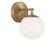 Nube One Light Vanity in Satin Brass (1|GLV1831SBE)