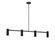 Zentro Four Light Linear Chandelier in Midnight Black (1|GLC2074MBKE)