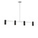 Zentro Four Light Linear Chandelier in Brushed Nickel (1|GLC2074BNE)