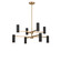 Zentro Eight Light Chandelier in Satin Brass (1|GLC2068SBE)